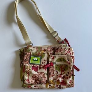 Lily Bloom Crossbody Purse in Woodland Fox & Owl Fabric-NWOT